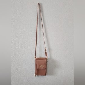PrettyZYS Rose Blush Cellphone Wallet Crossbody Bag